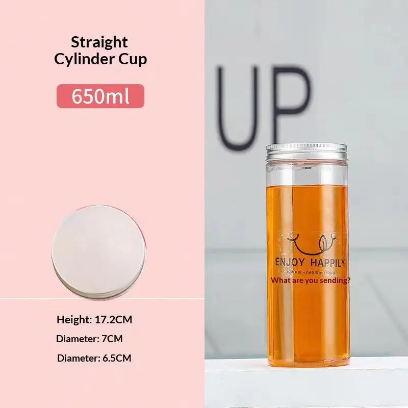 Plastic Disposable Square Plastic Bottle 500ML 650ML Juice Beverage Milk Tea Yogurt C alternate view