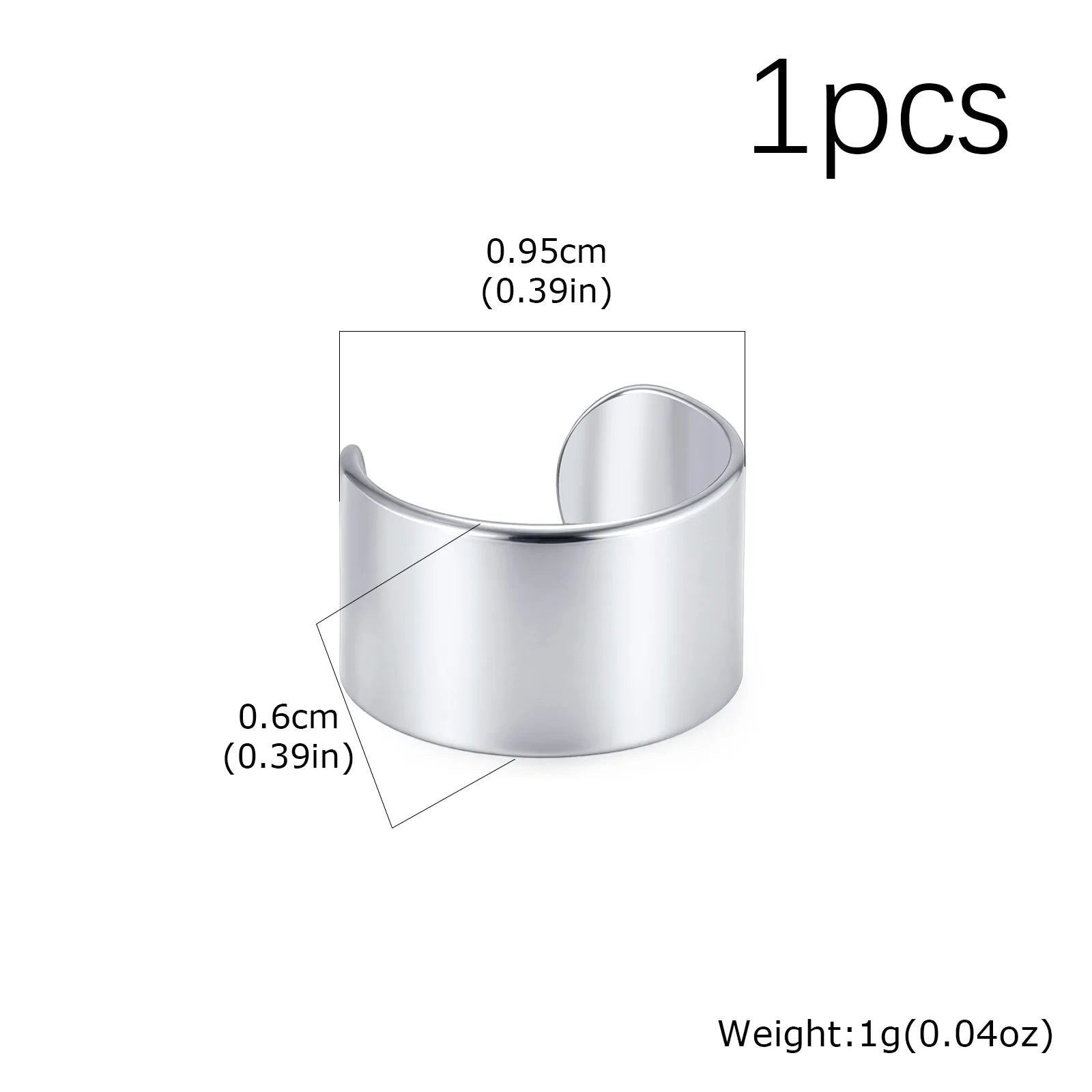 Trendy Simple Long Tube U-shaped Stainless Steel Ear Bone Clip For Men, Geometric N additional angle