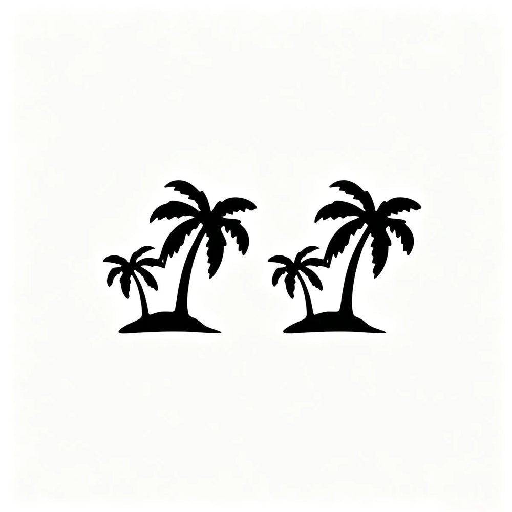 palm tree Decal Waterproof Sticker Car Rearview Mirror Windshield Side Window Sun Vis alternate view