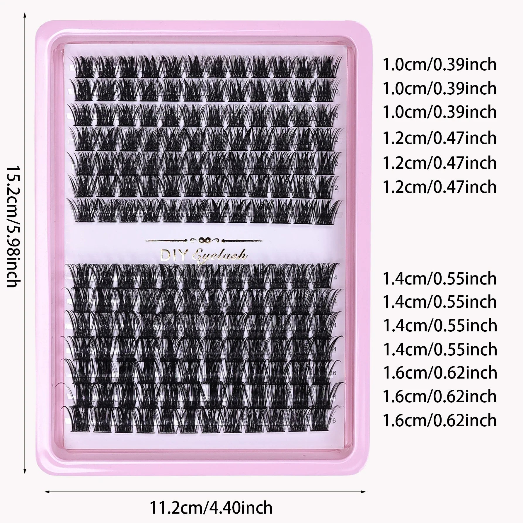 Lash Clusters 168pcs | DIY Wispy Individual Lashes 10-16mm D Curl close-up view