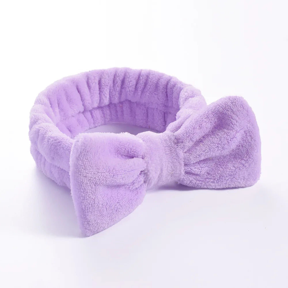Soft Coral Fleece Headband Women Makeup Wash Face Spa Elastic Hair Band Fashion Femal alternate view