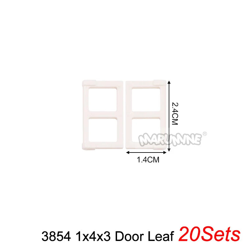 Marumine Window and Door Building Blocks | Compatible City House Parts Set additional angle