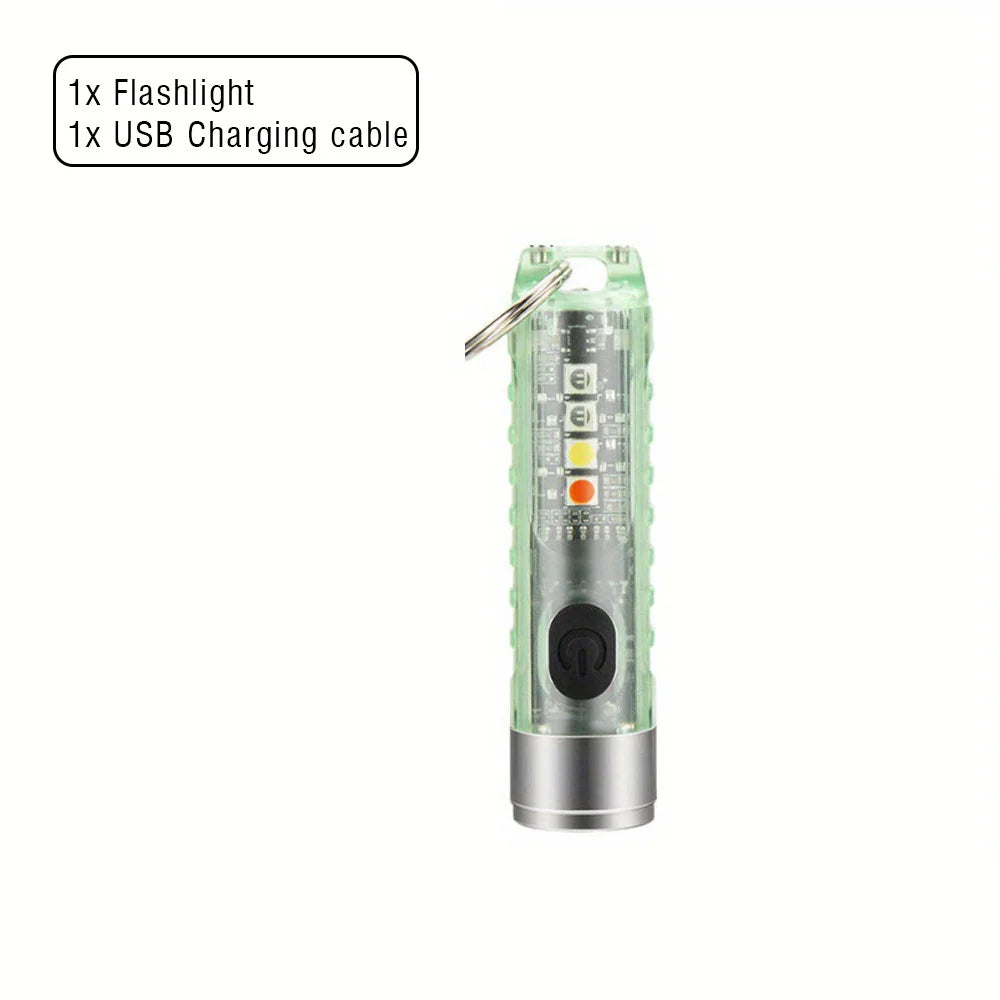 Mini Keychain Light | Portable LED Flashlight with USB Charging additional angle