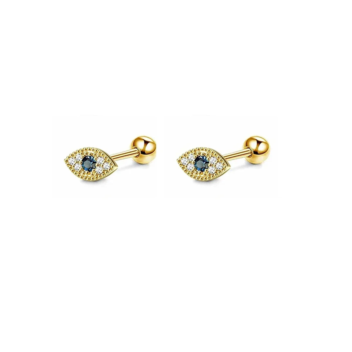 2pcs Hypoallergenic Stainless Steel Cartilage Stud Earrings,Eye Flame Moon Barbell Ba alternate view