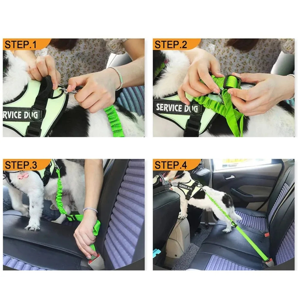 Reflective Dog Seat Belt Nylon Harness