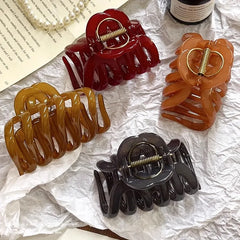 New Design Top Grade Pumpkin Hair Claw Clip For Women Sweet Hair Ornament Back Long H alternate view