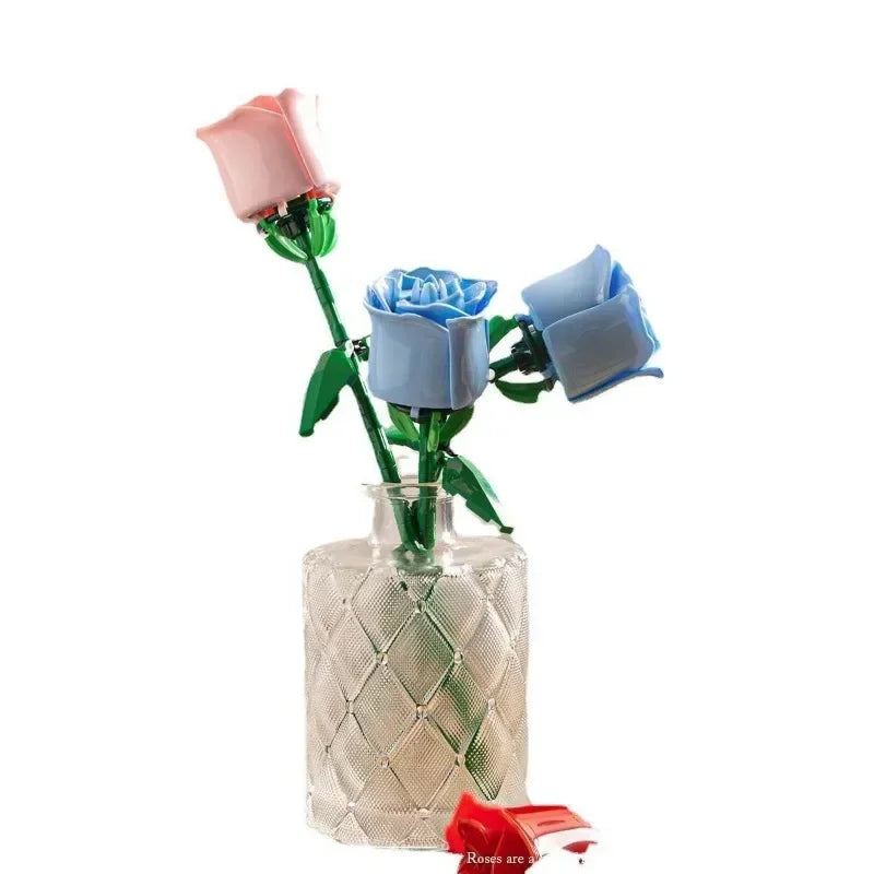 Eternal Flower Rose Building Block Set | Compatible Gift for Valentine's Day Teache additional angle