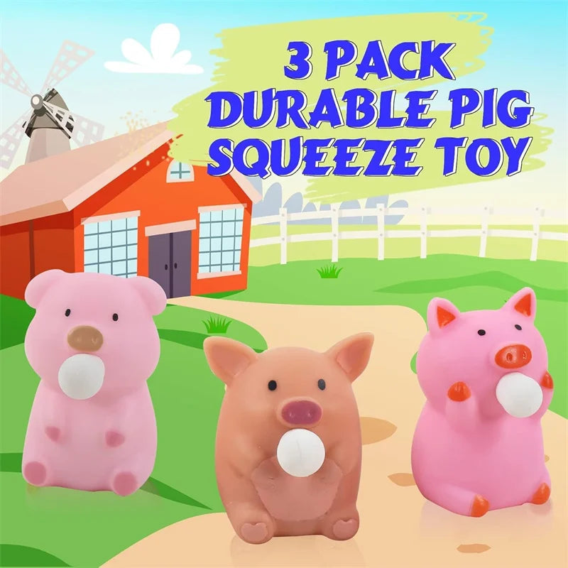 Piggy Capybara Fidget Squeeze Toy Cute Pig Squishy Toys Animal Spit Bubbles Stress Rel close-up view