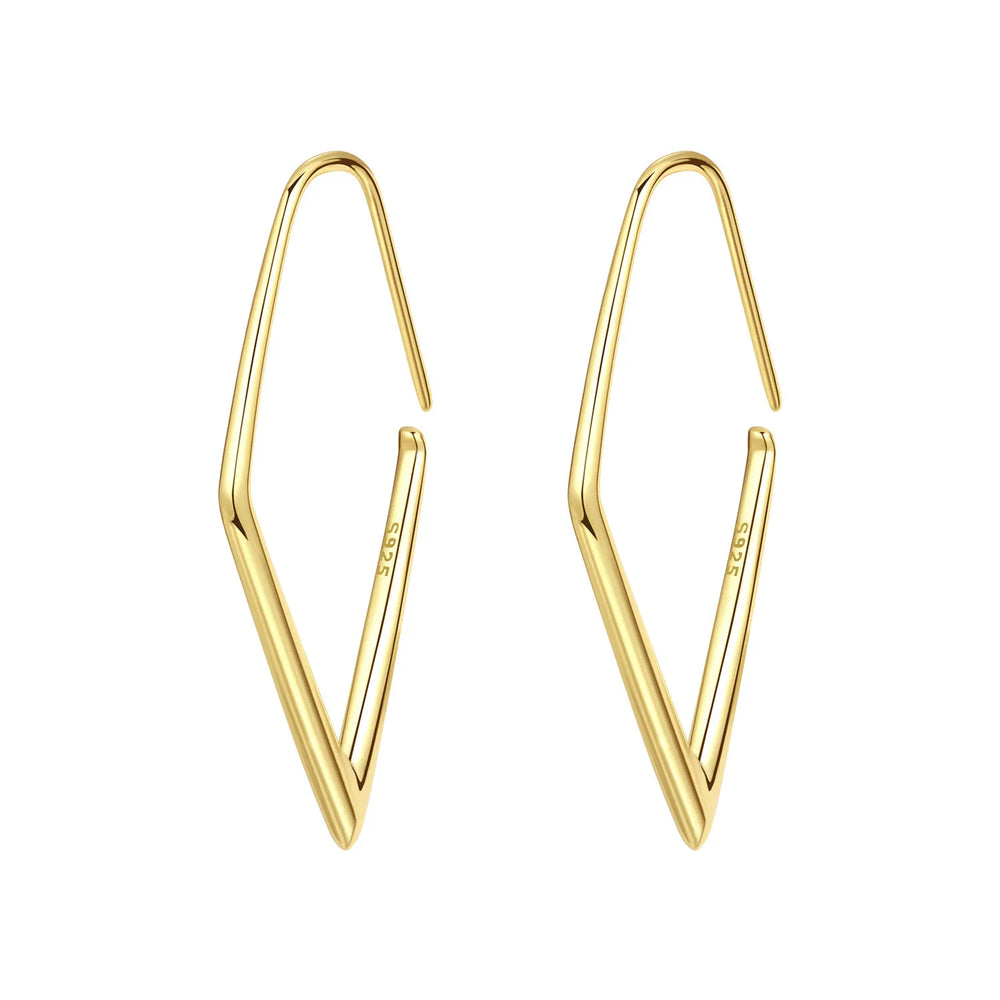 Original 925 Sterling Silver Planet Starlight Earrings Fashion 18K Gold Hoop Earring f close-up view
