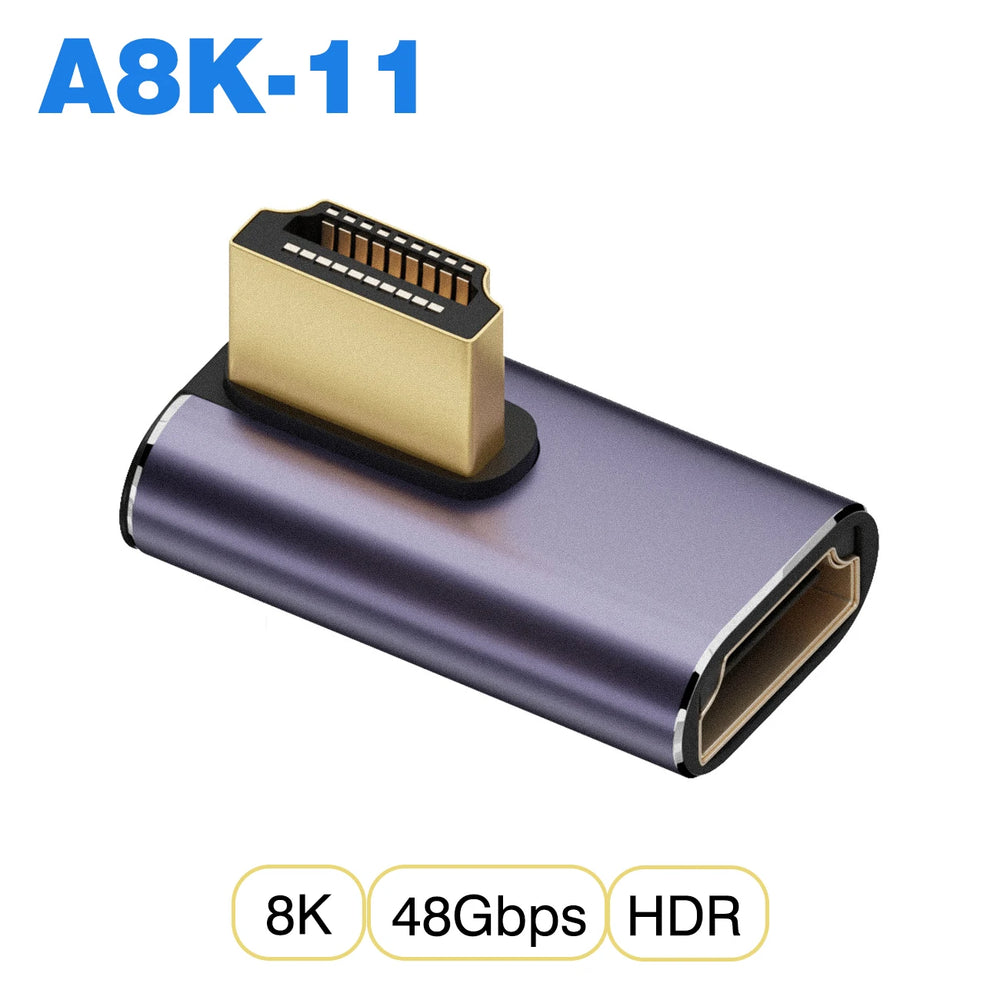 NNBILI HDMI 2.1 Cable Adapter | Mini Micro HDMI to HDMI Converter 48Gbps 8K@60Hz close-up view