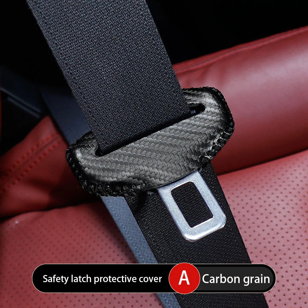 Seat Belt Buckle Cover Protector PU Leather 1 Pack lifestyle view