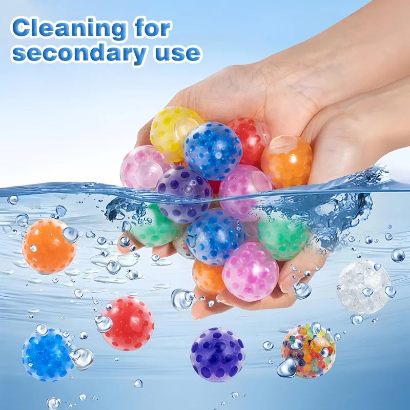 5pcs 3.5cm Soft Rubber Squeeze Ball Grape Ball Stress Relief Sensory Toy for Kids Part close-up view