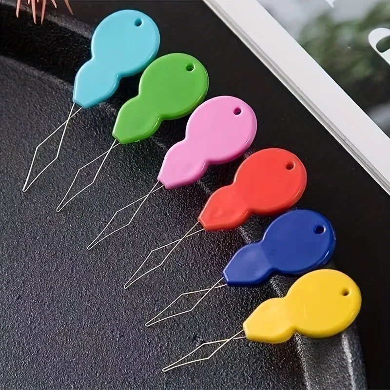 Plastic Needle Thread - Easy Threading For Hand Sewing, Handmade, Knitted, Quilted, Au close-up view