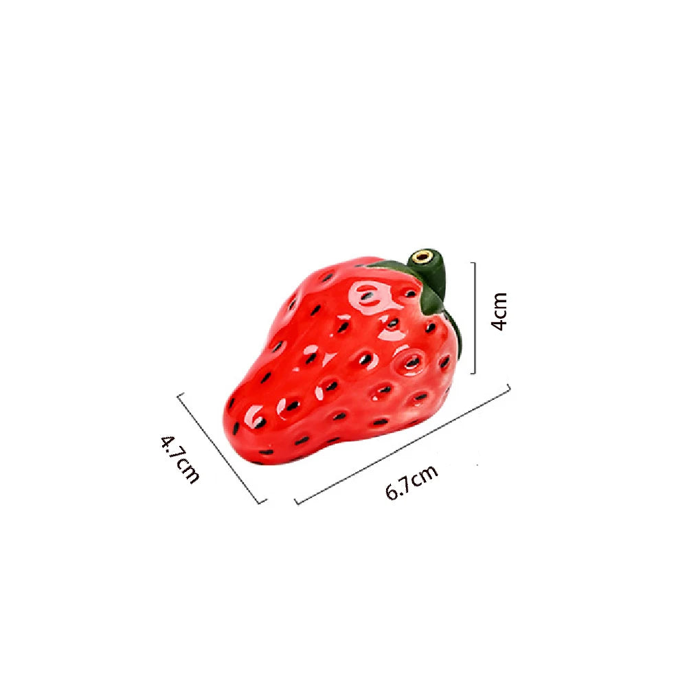Strawberry Ceramic Incense Burner | Realistic Fruit Home Aromatherapy Decor lifestyle view