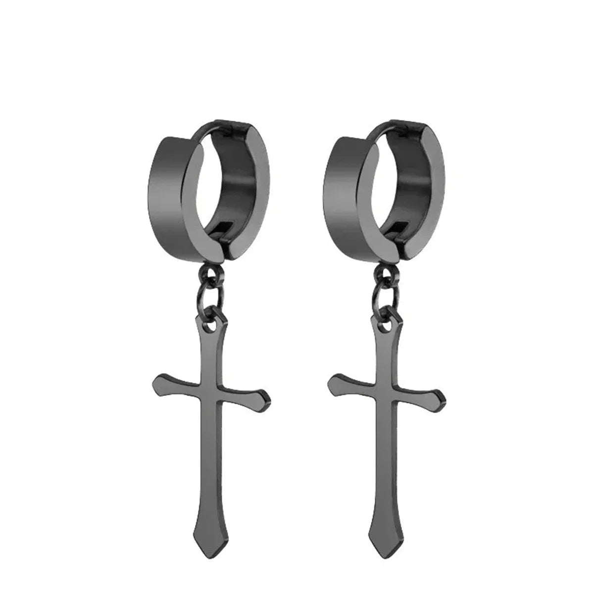 1/15Pairs Punk Cool Gothic Stainless Steel Stud Earrings Set for Men Women,Fashion Tr lifestyle view