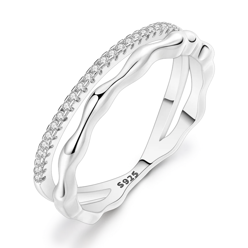Daisy 925 Sterling Silver Wedding Ring | Sparkling Zircon Engagement Jewelry lifestyle view