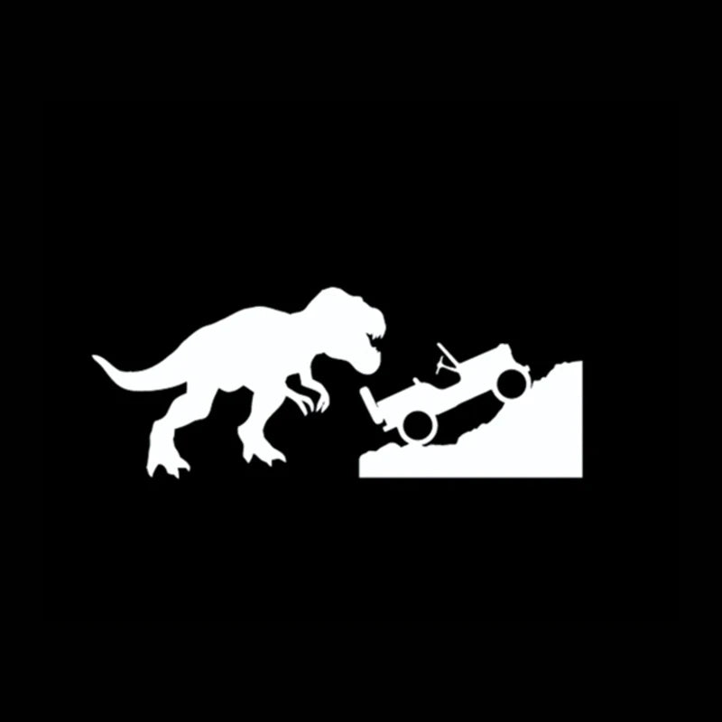 T-Rex Dinosaur Car Sticker | Jeep Window Decal for Laptop and Car Decoration additional angle