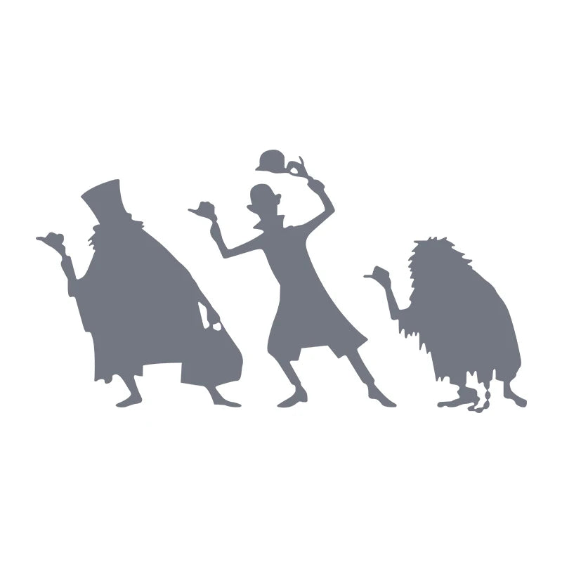 Cartoon Hitchhiking Ghosts Vinyl Sticker | Car Window Decoration alternate view
