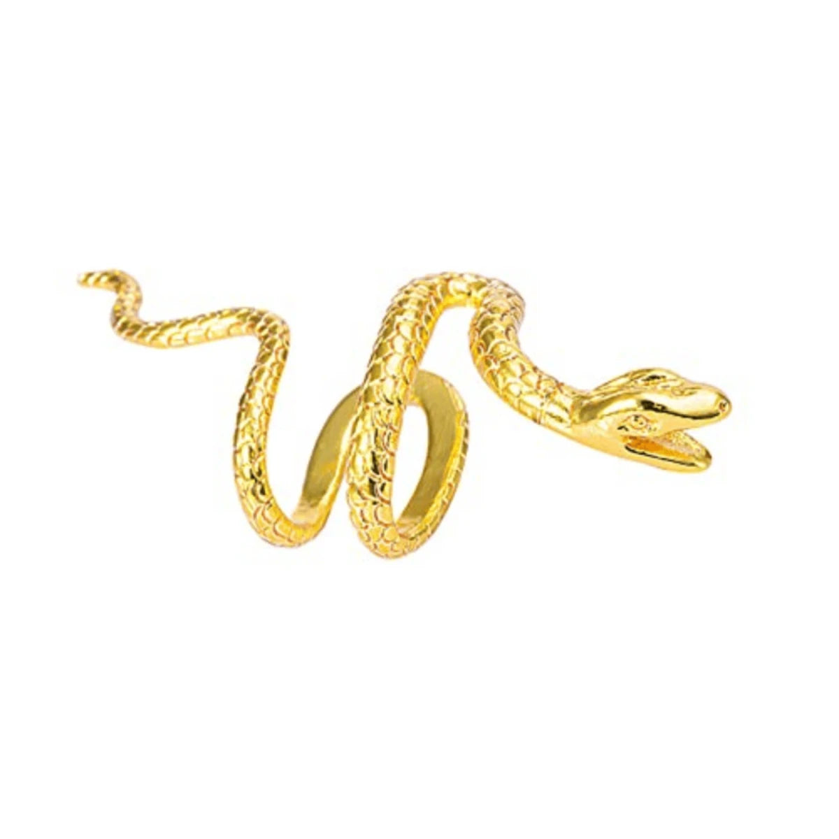 1pc Unisex Spiral Snake Ear Cuff - No Piercing Ear Wrap,Personality Open Hoop Earring close-up view