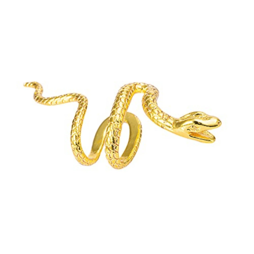 1pc Unisex Spiral Snake Ear Cuff - No Piercing Ear Wrap,Personality Open Hoop Earring close-up view