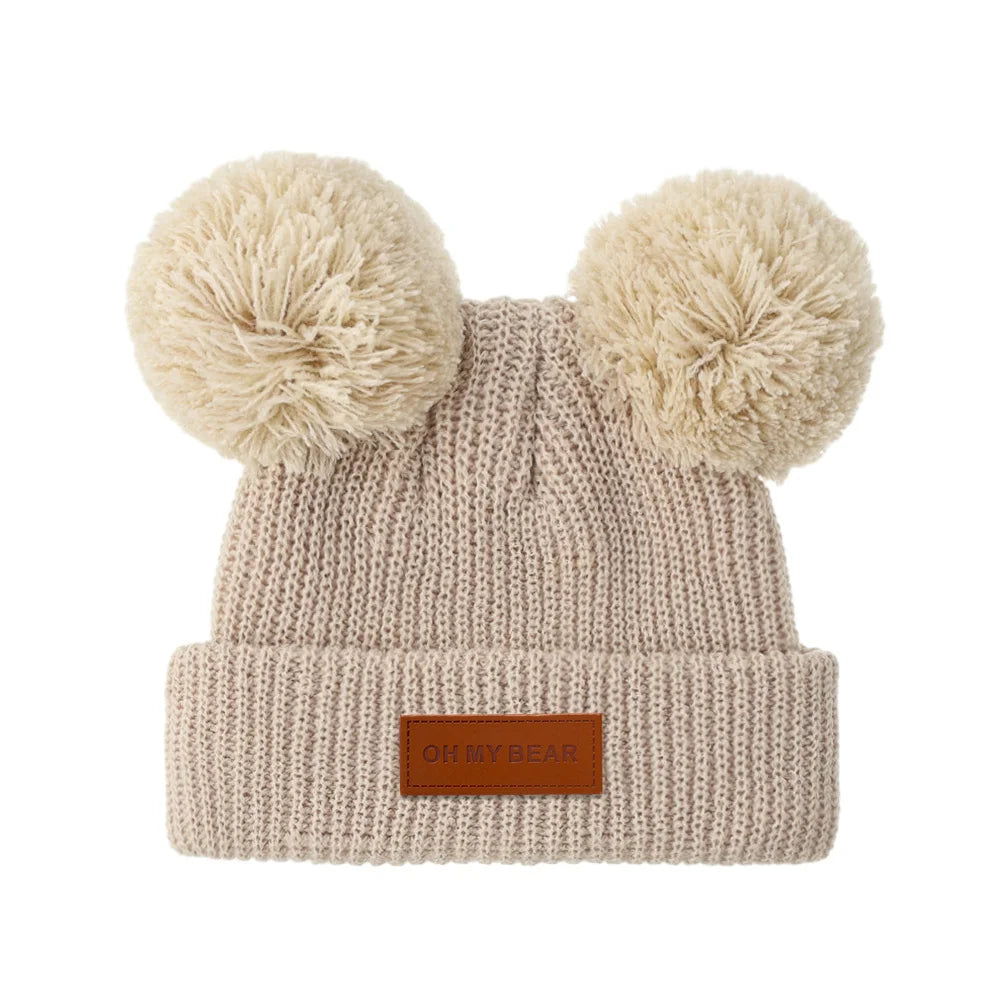 Solid Knit Baby Beanie | Unisex Infant Hat for Fall and Winter additional angle