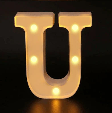 16cm Letter LED Night Light | Alphabet Luminous Decorative Lamp for Party alternate view