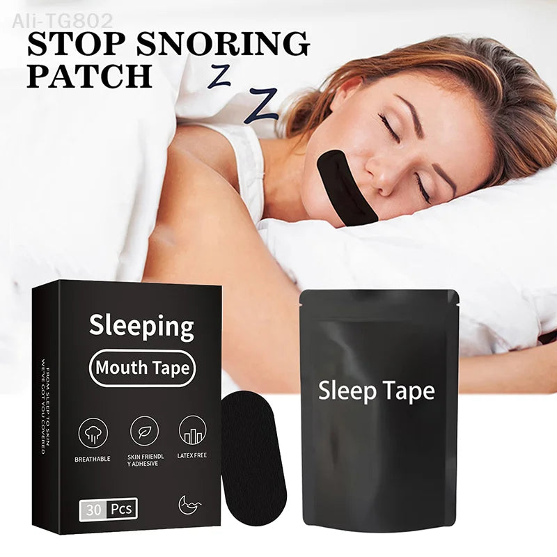 Snoring Relief Mouth Tape | 30 Hypoallergenic Strips for Better Sleep detail view
