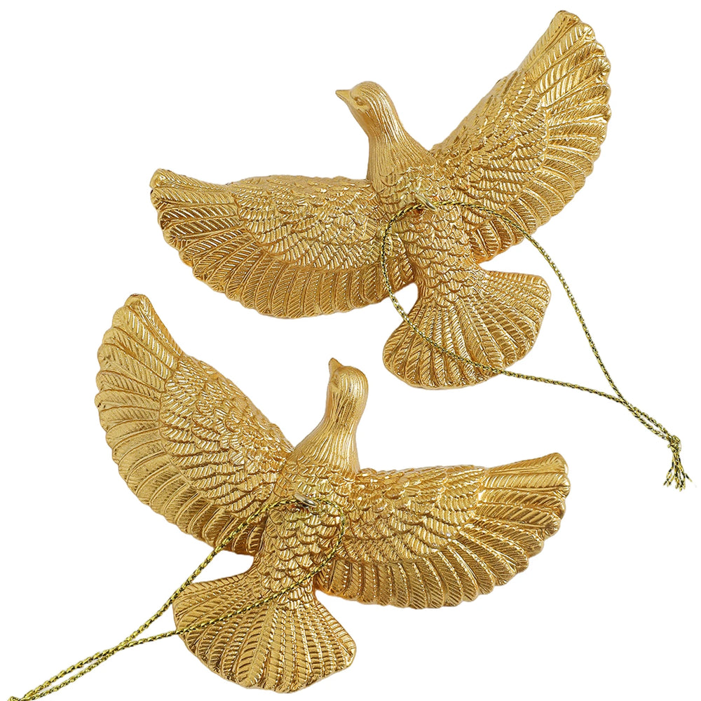 Resin Friendship Doves Christmas Tree Ornament Set of Two Doves for Someone alternate view