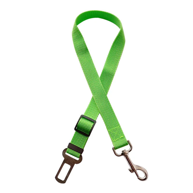 Adjustable Dog Harness Pet Seat Belt with Lead Clip close-up view
