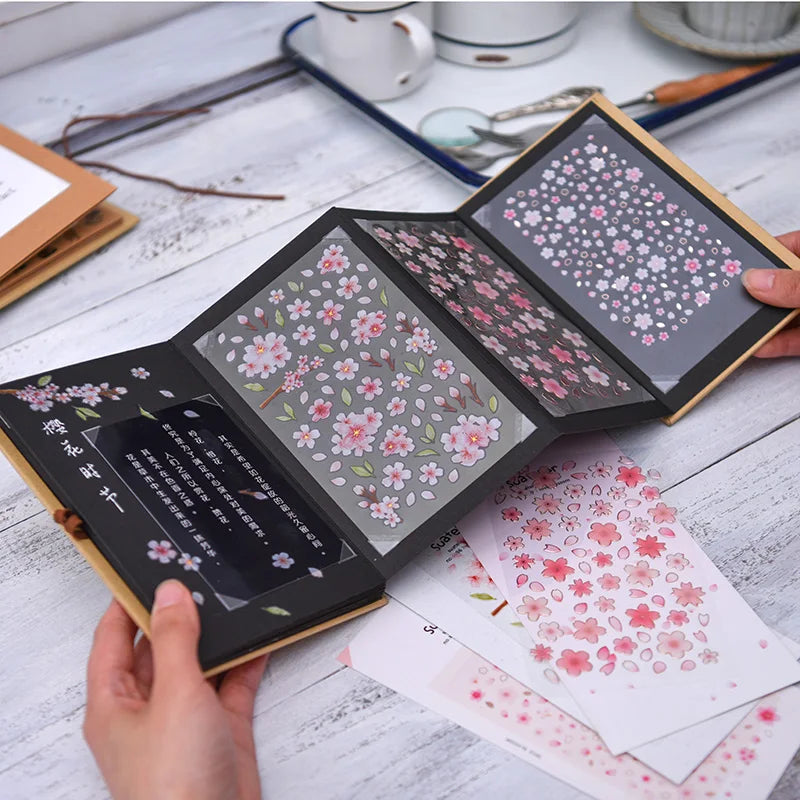 Korean Suatelier Cherry Blossom Petal Sakura Stickers Scrapbooking Diy Journaling Dia alternate view