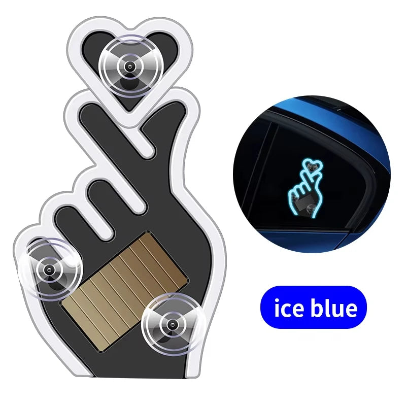 Solar Power Car Window Neon Light | USB Rechargeable Ambient Atmosphere Lamp close-up view