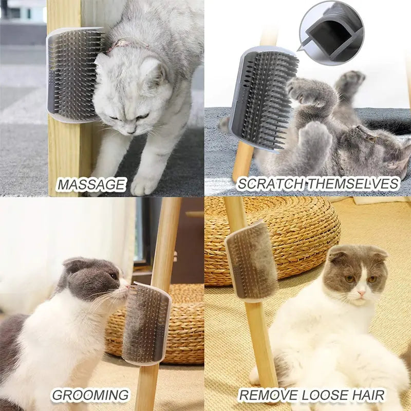 Massage Pet Cat Brush Corner Scrape Hair Removal Beauty Clean Corner Brush Removable alternate view