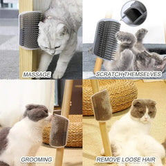 Massage Pet Cat Brush Corner Scrape Hair Removal Beauty Clean Corner Brush Removable alternate view