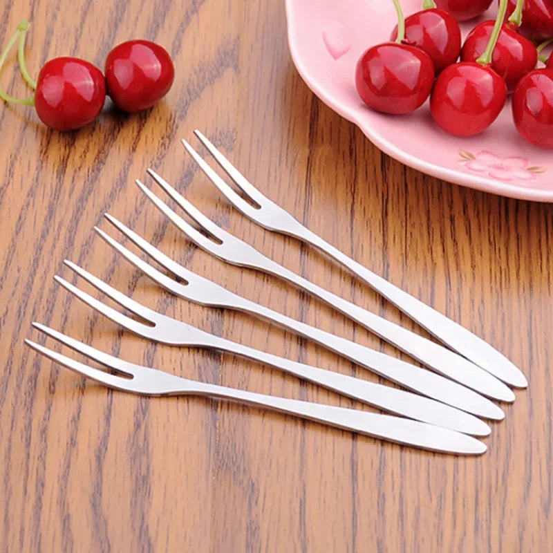 20 Piece Stainless Steel Snail Fork Set | Two Tine Fruit Dessert Fork for Parties alternate view