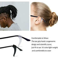 2/40pcs Silicone Ear Hook Anti-slip Glasses Leg Ear Sleeve Bracket Fastener Sunglasses close-up view