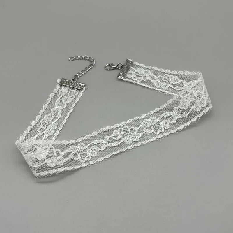 Short Lace Choker Nekclace for Women Girl Black White Color Fashion Romantic Necklace alternate view