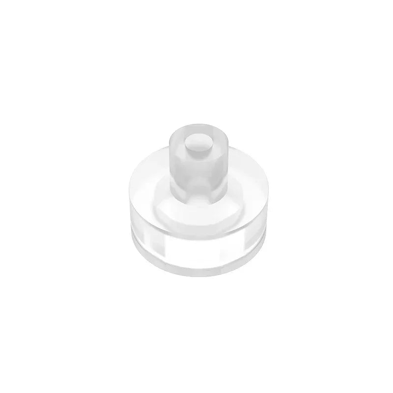 Gobricks Tile Round 1x1 with Bar and Pin Holder | Compatible Building Block detail view