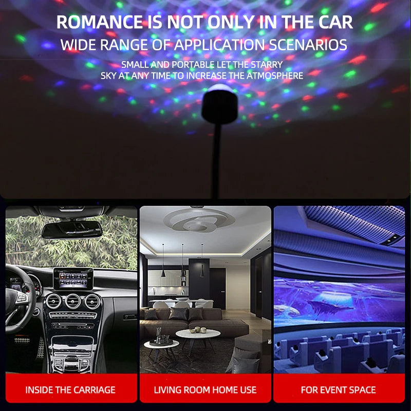 LED Starry Sky Ball Night Light | USB Sound Activated Projector Lamp lifestyle view