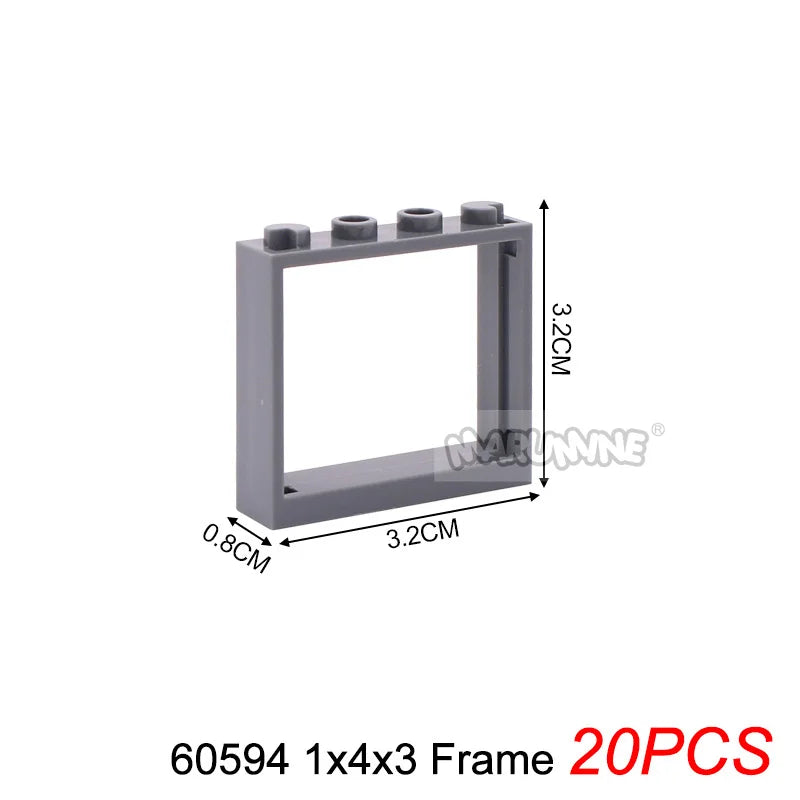 Marumine Window and Door Building Blocks | Compatible City House Parts Set alternate view