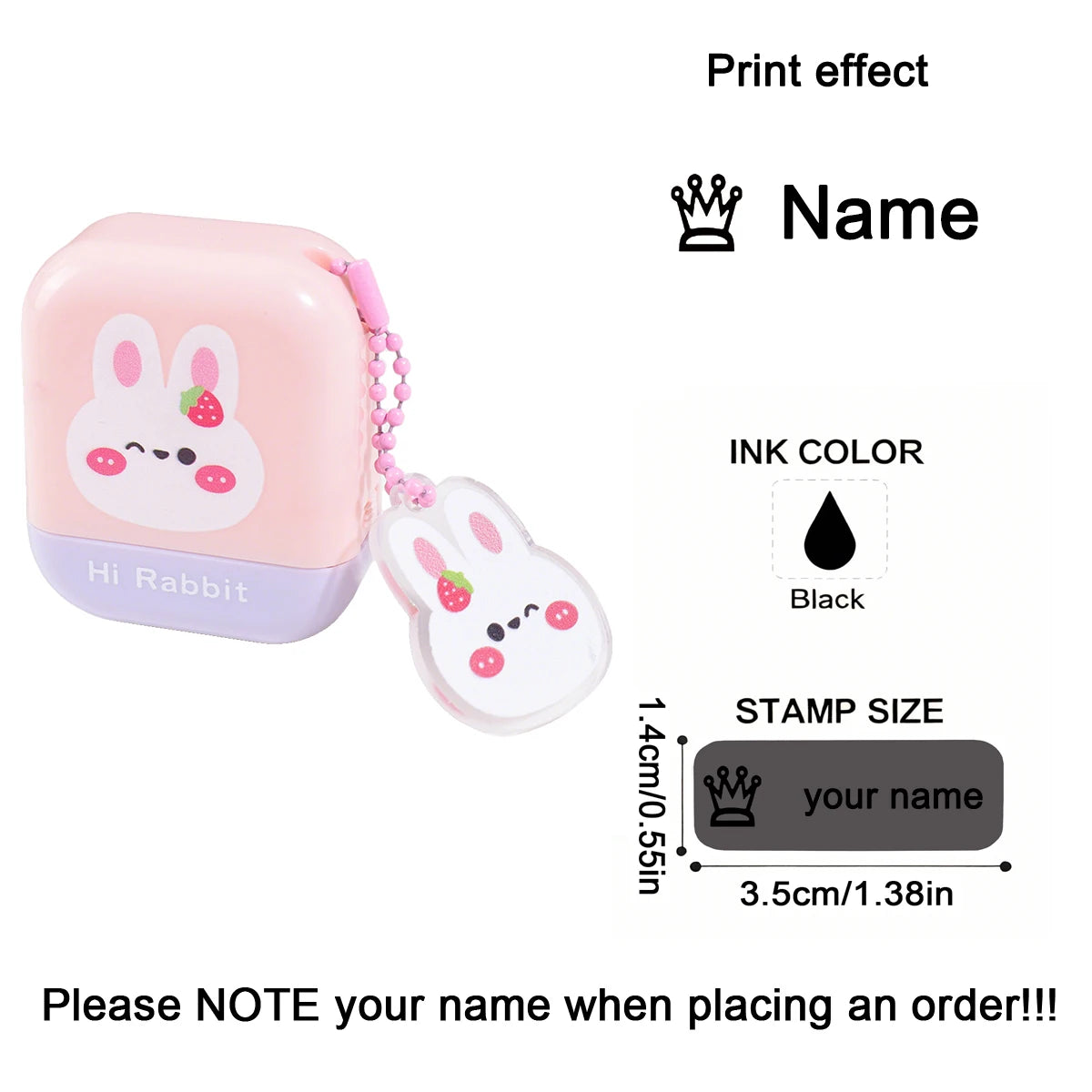 Custom Name Stamp for Clothes and School Uniforms | Personalized Belongings Marker close-up view