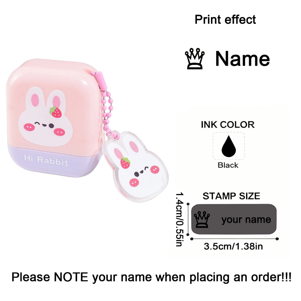 Custom Name Stamp for Clothes and School Uniforms | Personalized Belongings Marker close-up view