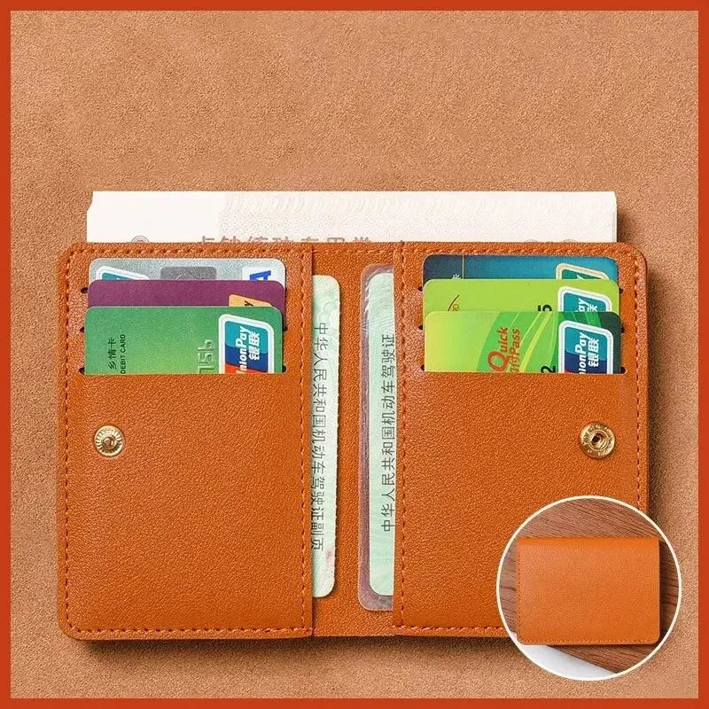 Ultra Slim PU Leather Wallet | Minimalist Credit Card Coin Purse for Women alternate view