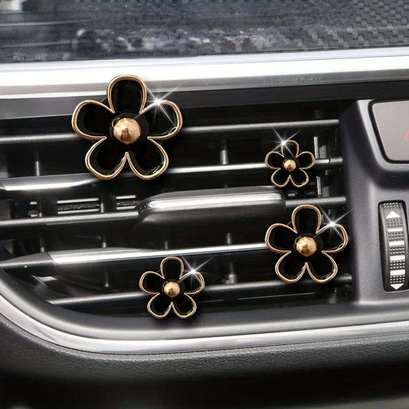 4Pcs/set Car Air Outlet Perfume Clip Cute Flower Aromatherapy Clip Mini Decoration Ca alternate view