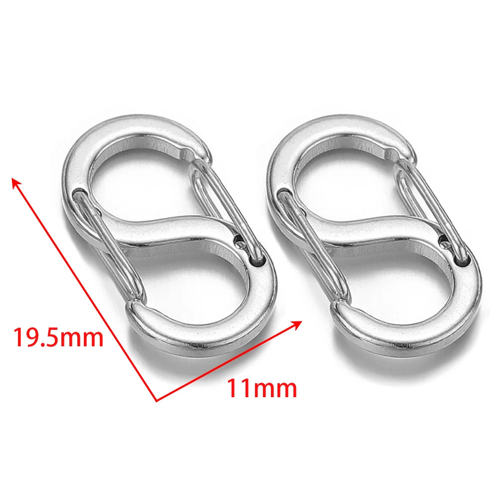 5Pcs Stainless Steel Chic Letter S Buckle 18k Gold Spring Lobster Clasps Necklace Hooks Bracelets Connectors DIY Jewelry Making
