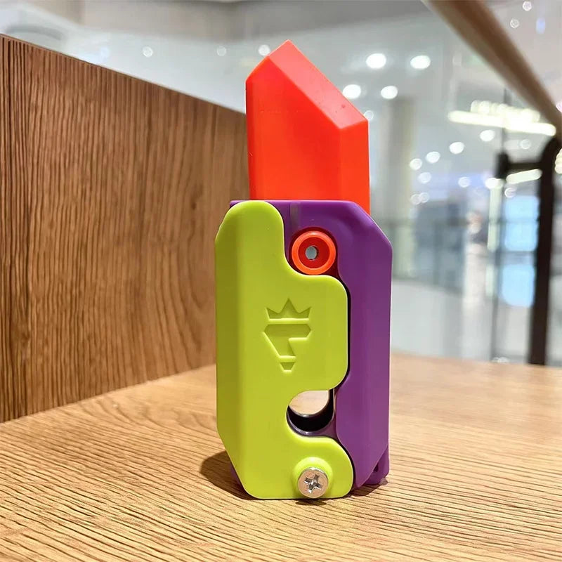 3D Printed Gravity Knife Fidget Toy | Stress Relief Sliding Toy for Kids and Adults detail view