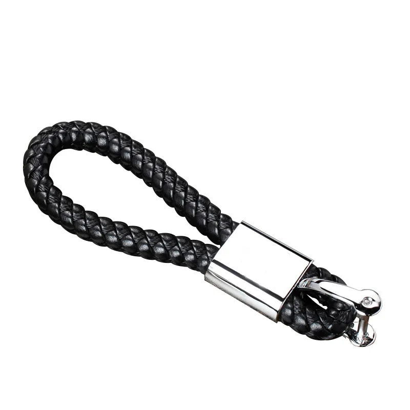 Detachable Leather Car Keychain | 360 Degree Rotating Metal Key Ring for Honda Audi B alternate view