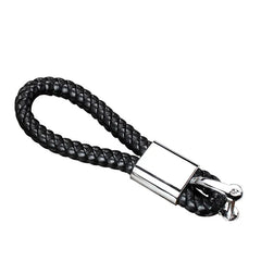 Detachable Leather Car Keychain | 360 Degree Rotating Metal Key Ring for Honda Audi B alternate view