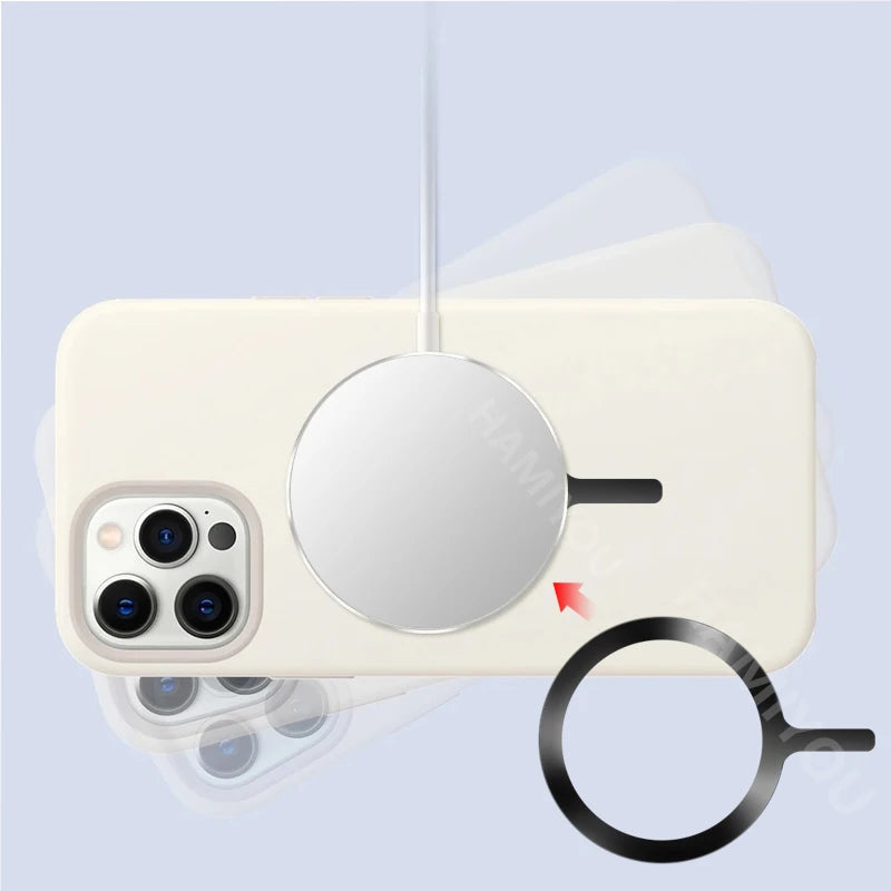 10-1PCS Stainless Steel Magnetic Metal Plate Ring For Magsafe Wireless Charger Iron S alternate view