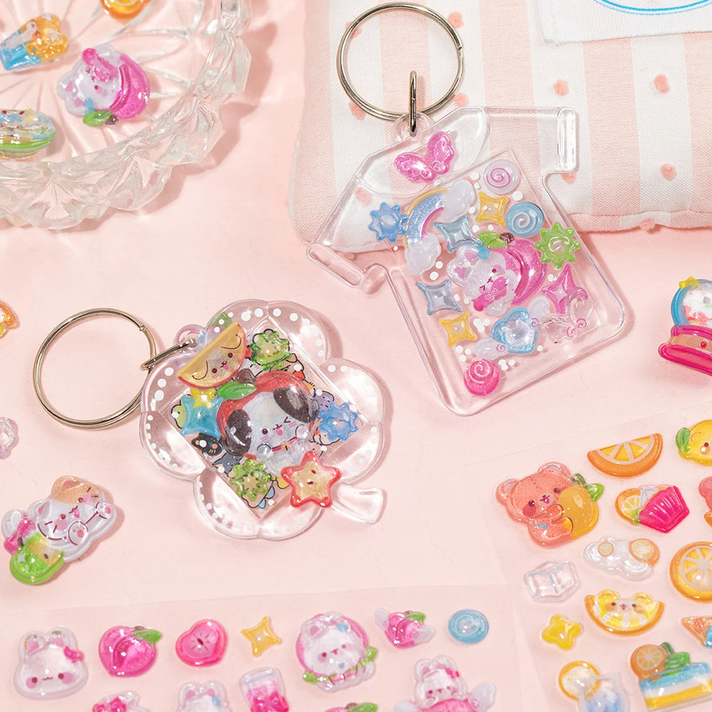 Mr.Paper 3D Relief Bead Stickers | Sweet Candy Party Series Kawaii Decor close-up view