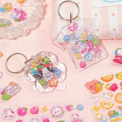 Mr.Paper 3D Relief Bead Stickers | Sweet Candy Party Series Kawaii Decor close-up view